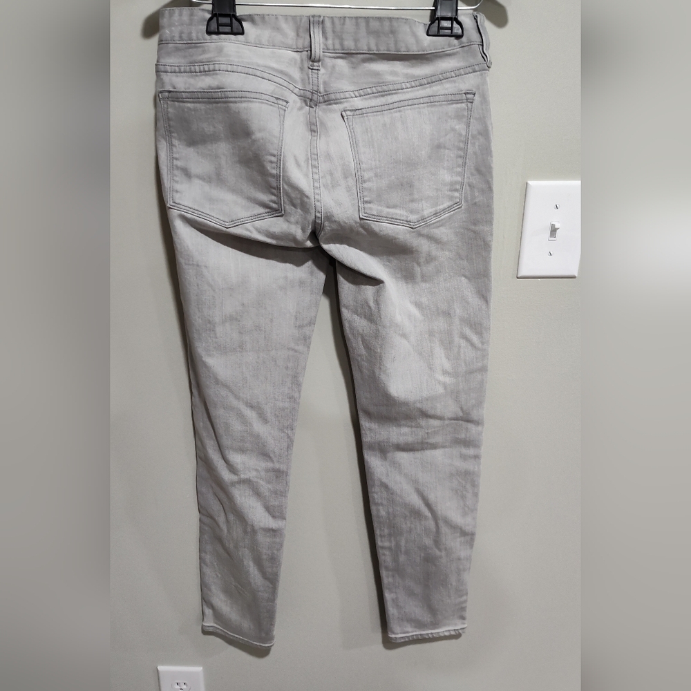 J. Crew Stretch Women's Toothpick Jeans, 5-Pocket, 98% Cotton, Gray, Size 25 - Picture 4 of 7
